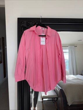 Hot Pink Button up - NWT